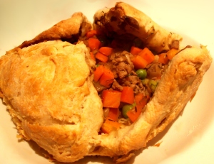 Day 10: Mixed vegetables and garlic pork in crust