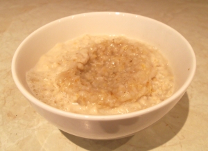 Day 12 Breakfast: Plain oats