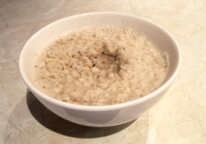 Day 15 breakfast: plain oats
