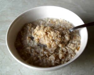 Day 24 breakfast: Plain oats