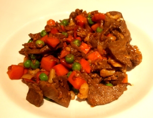 Day 24: Fishy pork liver with mixed vegetables and oats in dark soy sauce