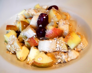 Day 25 lunch: Fruit salad with oats